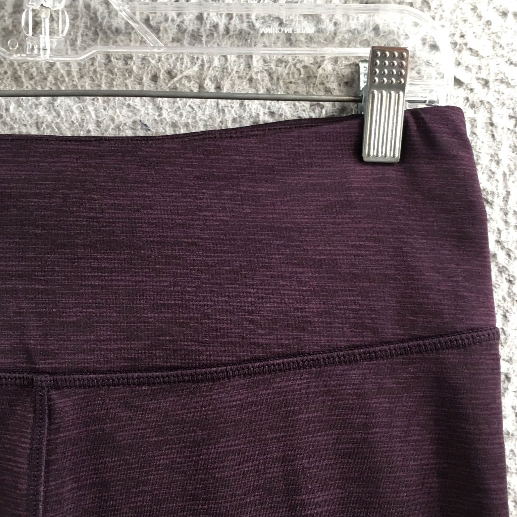 Vintage MONDETTA Leggings Womens Medium Purple Heather High Rise Active Stretch Yoga Pants Size 32" / US 10 / IT 46 - 4 Thumbnail