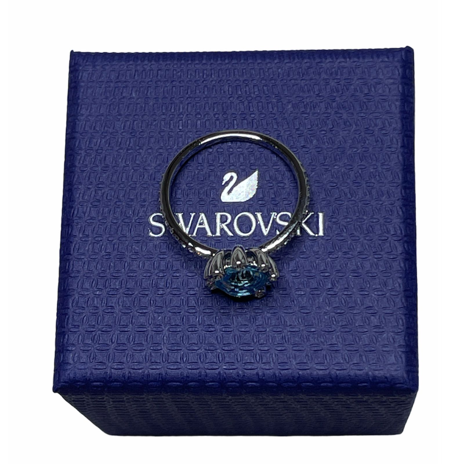 Swarovski Swarovski Olive Ring Aqua, Rhodium plated EUR 52 / USA 6 Size ONE SIZE - 4 Thumbnail