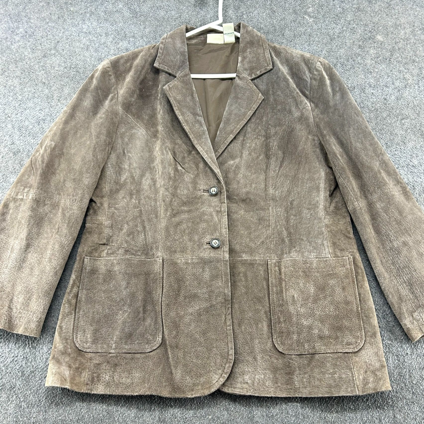 Vintage VINTAGE St John's Bay Leather Jacket Womens XL Brown Chore Barn Genuine Suede 90s Size XL / US 12-14 / IT 48-50 - 3 Thumbnail