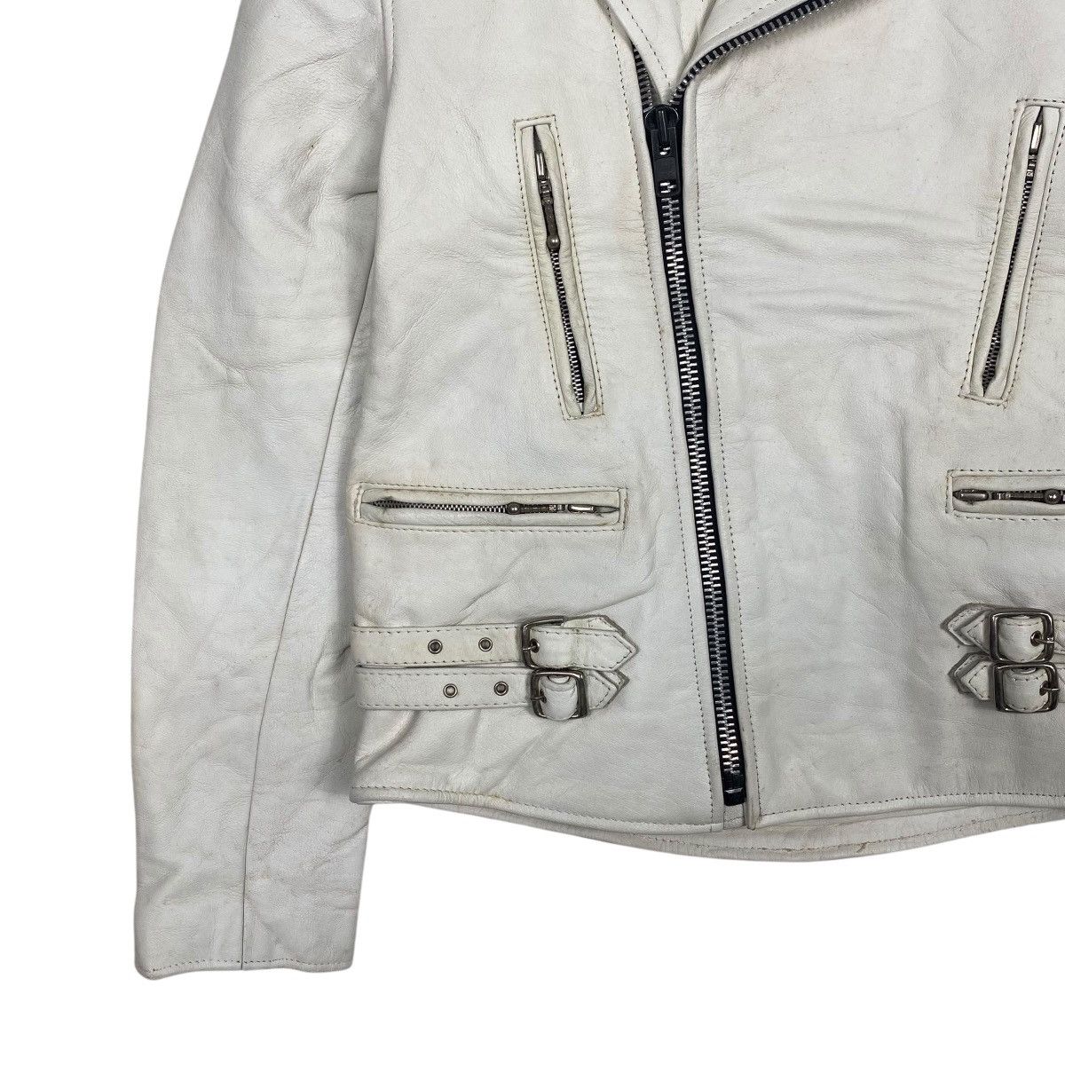Genuine Leather × Vintage Double Collar leather jacket Size US S / EU 44-46 / 1 - 3 Thumbnail