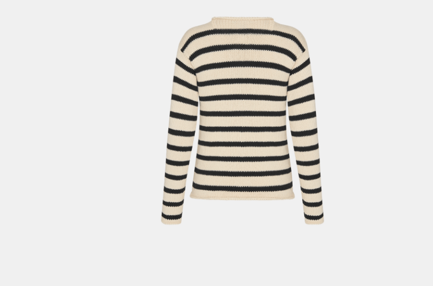 Dior o1w1db10525 054S22 Sweater in Ecru/Black Size M / US 6-8 / IT 42-44 - 2 Thumbnail