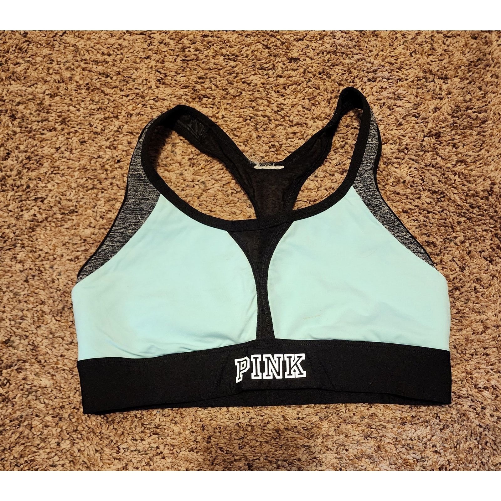 Victoria's Secret Victoria's Secret Pink Sport Bra Gray teal Racerback S 26" Size S / US 4 / IT 40 - 1 Thumbnail