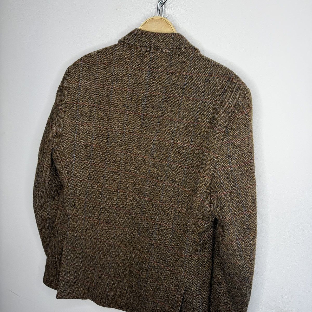 Harris Tweed Vtg Harris Tweed Brown Coat WOOL Jacket Blazer 40 R Size 40R - 7 Thumbnail