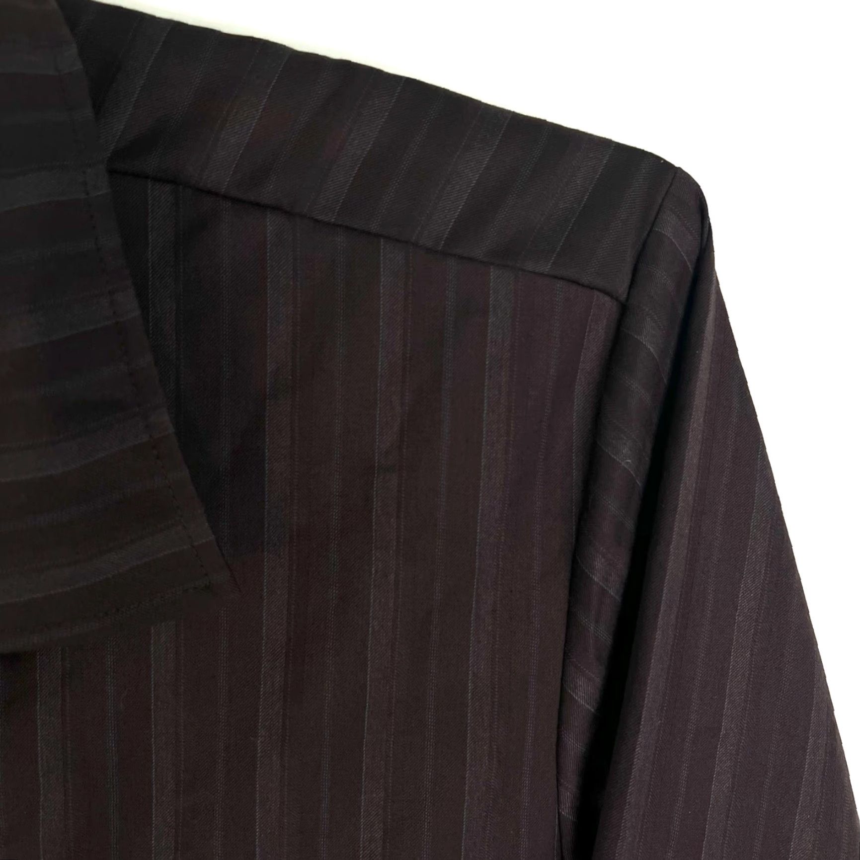 Vintage Vicci Uomo Striped Lined Button Up Shirt Mens L Brown Pockets NWT Shirt Size US L / EU 52-54 / 3 - 2 Thumbnail