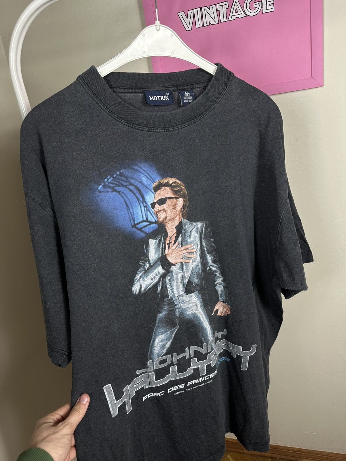 Vintage Rare Johny Hallyday 2003 Vintage T Shirt Size US XL / EU 56 / 4 - 7 Thumbnail