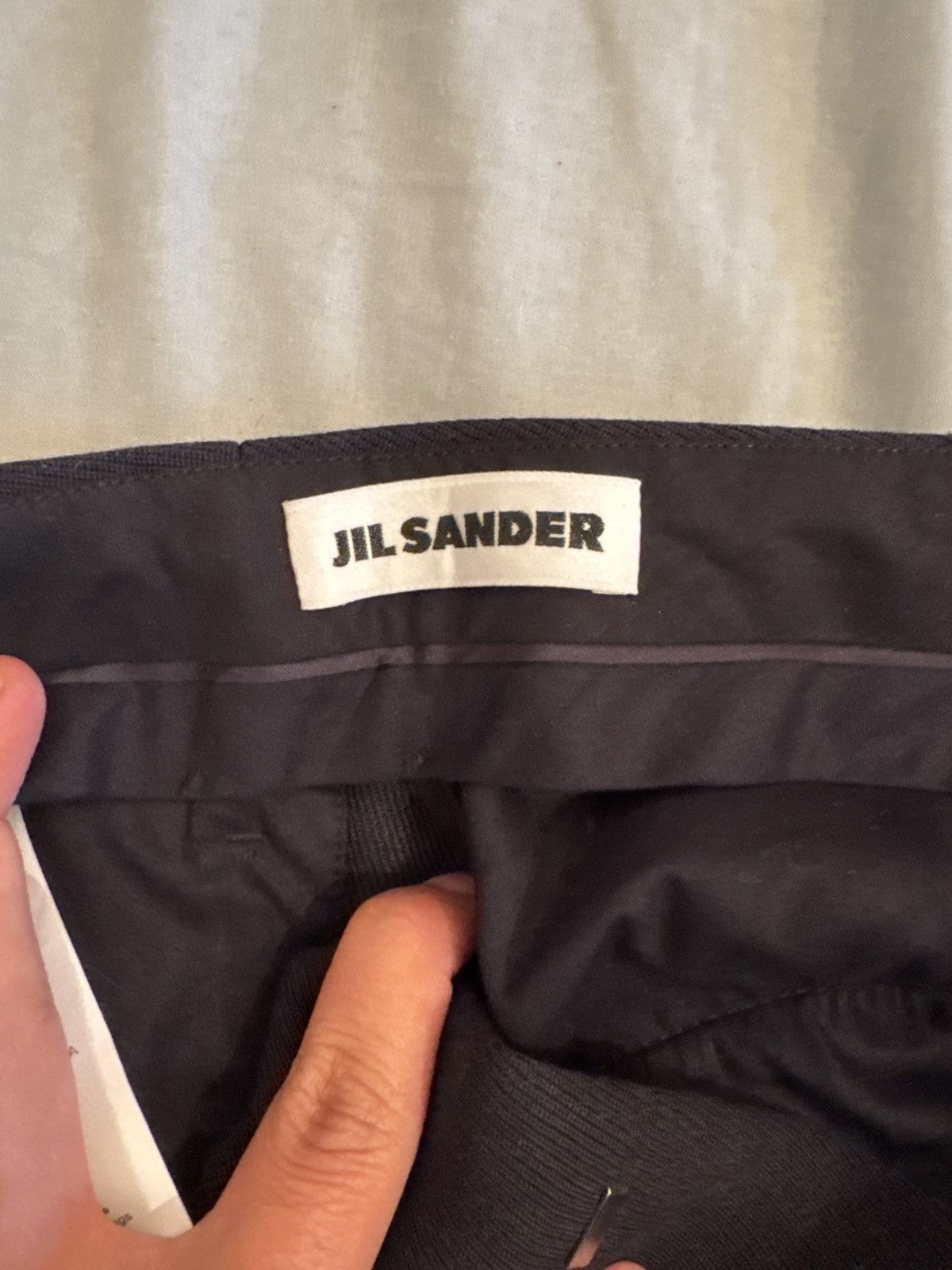 Jil Sander Jil Sander Luna Wool Button Detail Pants Navy - AW19 Size US 29 - 8 Thumbnail