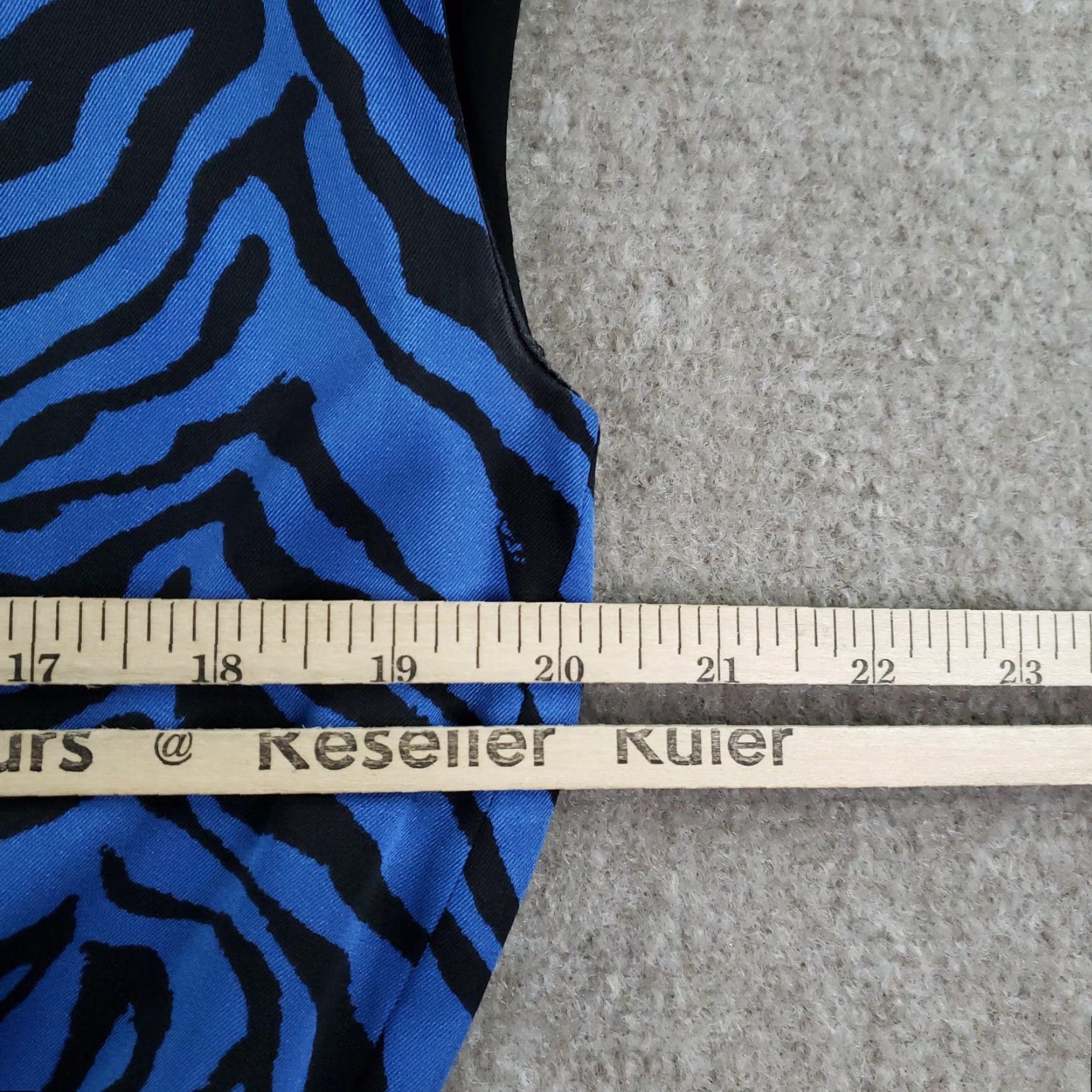 Rebecca Minkoff Rebecca Minkoff Dress Womens L Blue Zebra Print Sleeveless Fit & Flare Mini Size L / US 10 / IT 46 - 3 Thumbnail