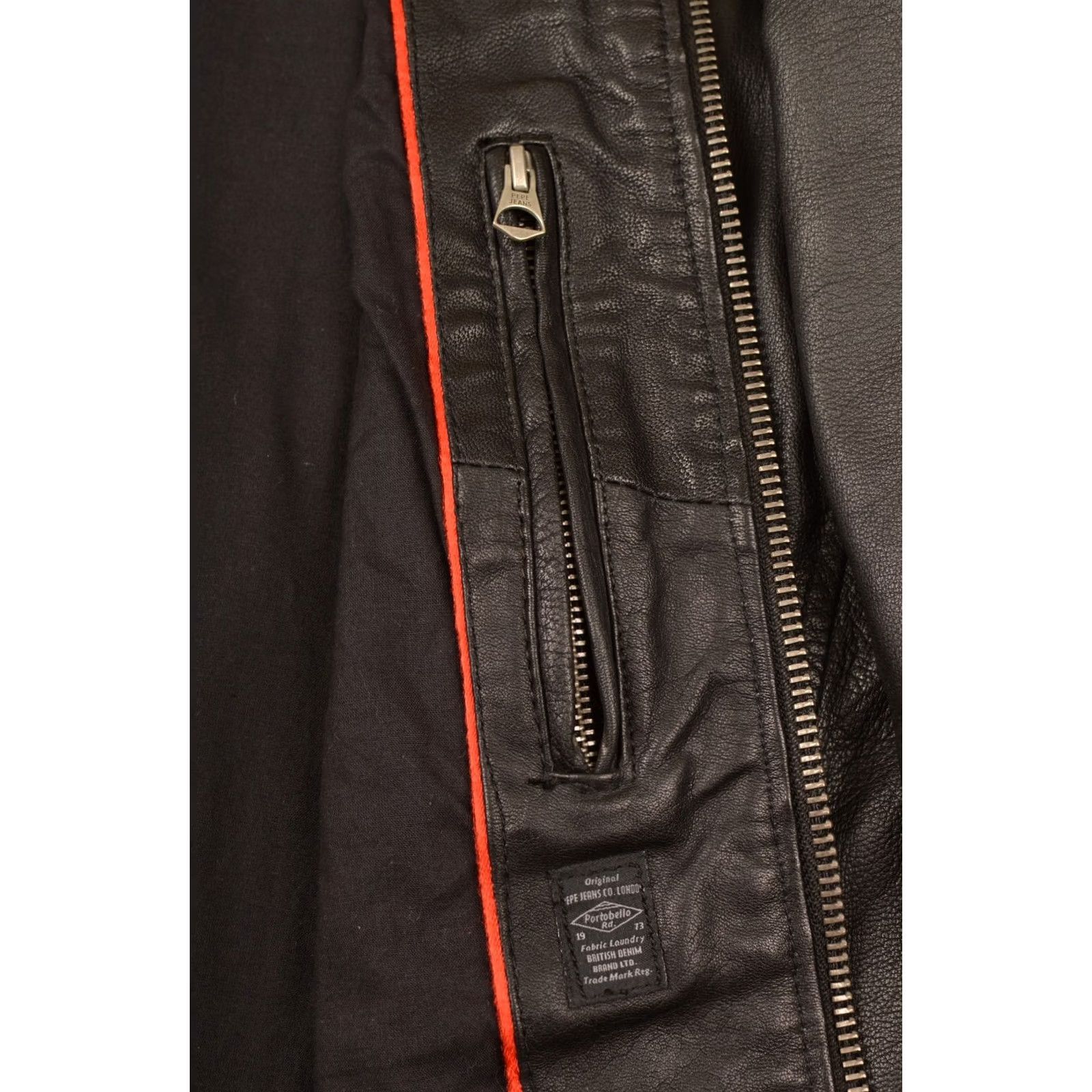 Pepe Jeans Pepe Jeans Lennon Leather Jacket PM400960 Size L Men Black Biker Jacket 90s Style Size US 33 - 6 Thumbnail