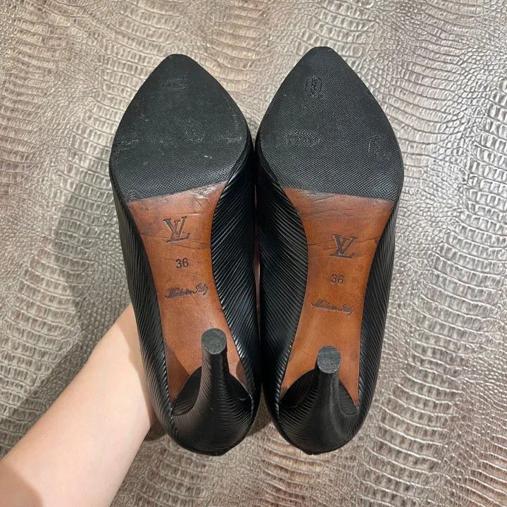 Louis Vuitton Louis Vuitton Black Patent Leather High Heels -2508 Size US 6.5 / EU 39-40 - 6 Thumbnail