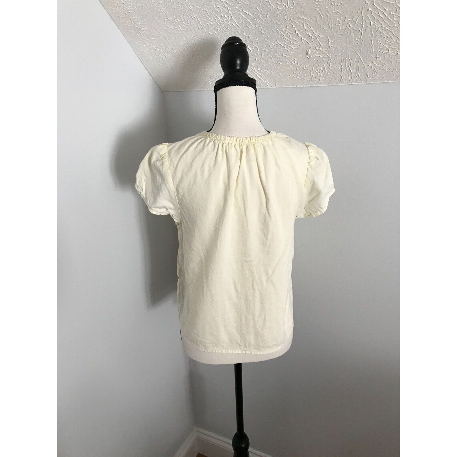Anthropologie Cloth & Stone for Anthropologie S/S Yellow Tie Front Blouse Size M / US 6-8 / IT 42-44 - 3 Thumbnail