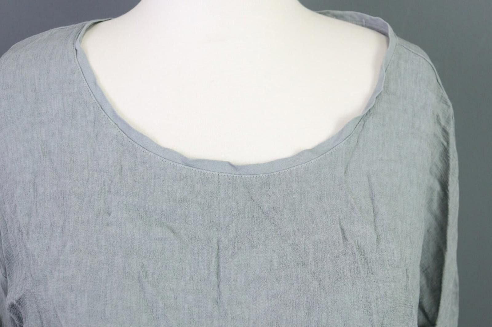Designer Transit Par Such Gray 3/4 Sleeve Relaxed Top Blouse Size 5 Size M / US 6-8 / IT 42-44 - 3 Thumbnail