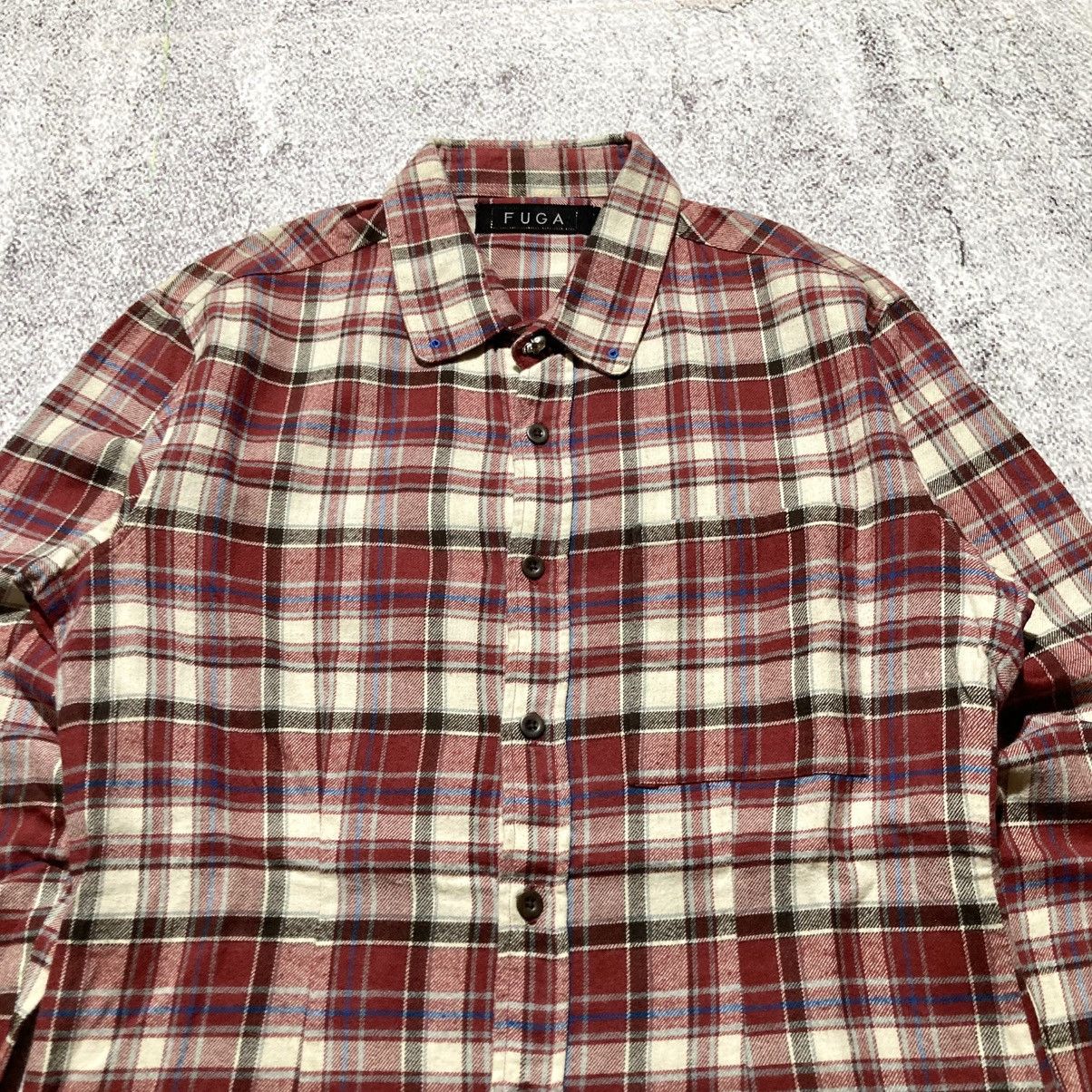 GOSTAR DE FUGA 🇯🇵 2000s Gostar De Fuga Flanel Plaid Shirt Button Up Punk Size US S / EU 44-46 / 1 - 4 Thumbnail