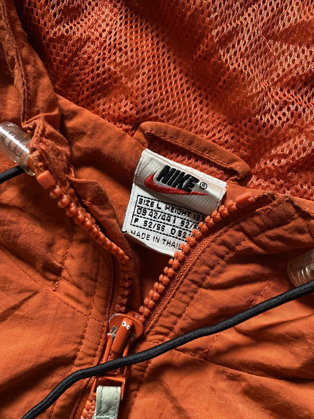 Nike × Vintage Vintage Nike Spell Out 90s Windbreaker Hoodie Jacket Size US L / EU 52-54 / 3 - 5 Thumbnail