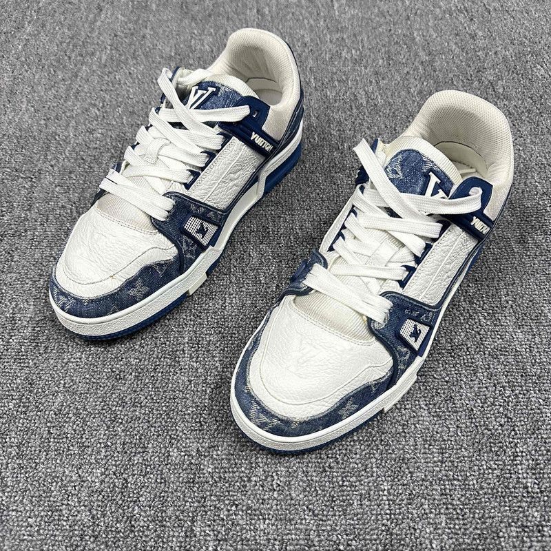 Louis Vuitton Blue and White Trainer Sneakers -2508