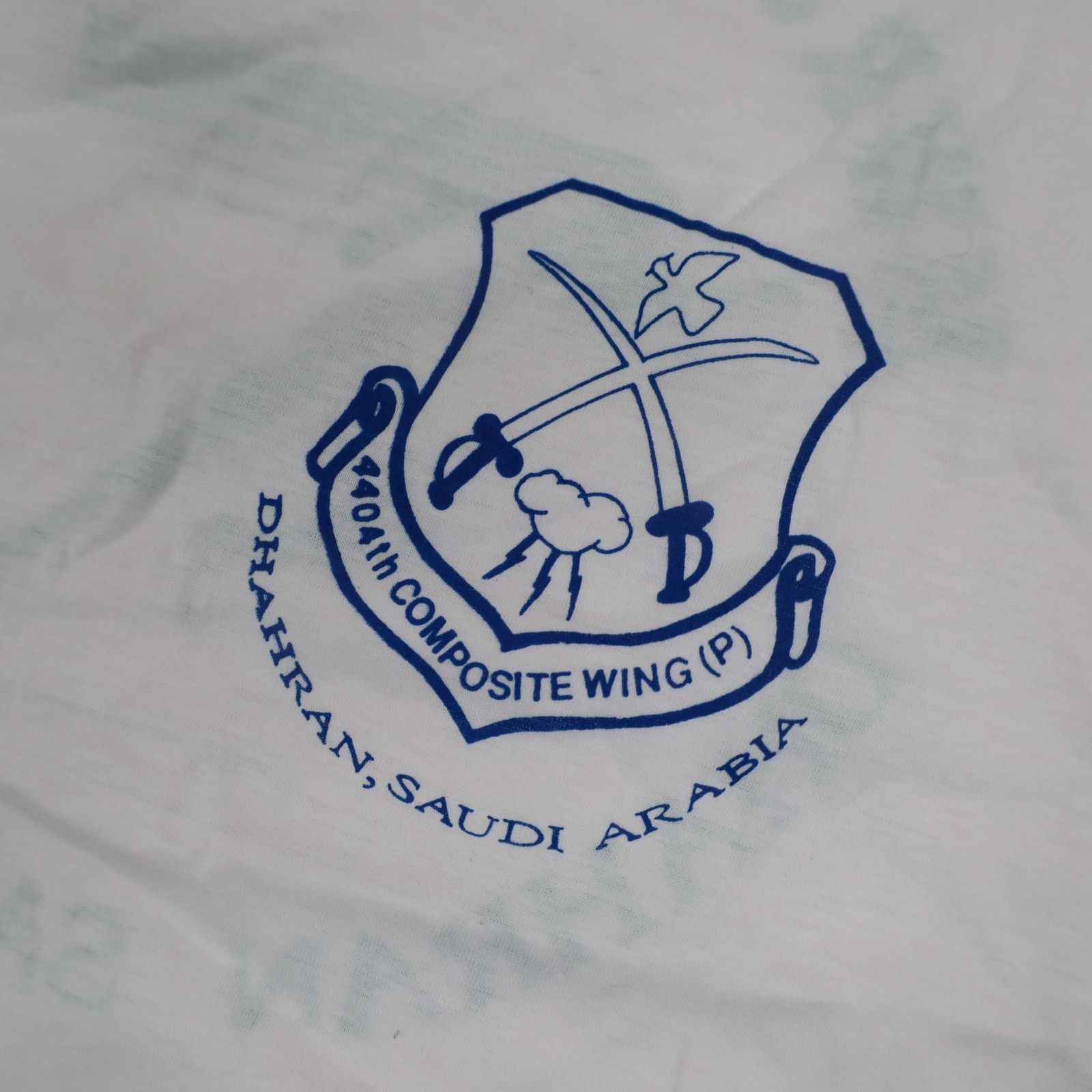 Vintage VTG 90s 4404th Composite Wing Saudi Arabia 100 Mile Club T Size US L / EU 52-54 / 3 - 5 Thumbnail