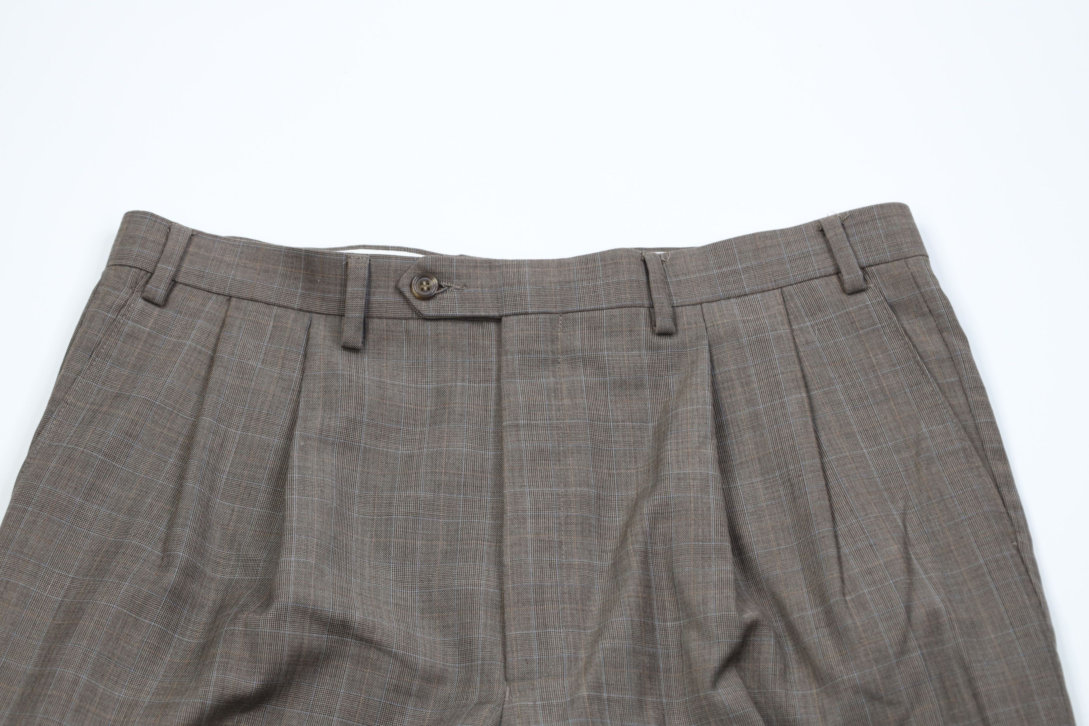 Vintage Vintage 90s Y2K Streetwear Knit Wide Leg Chino Pants Plaid Size US 36 / EU 52 - 2 Thumbnail