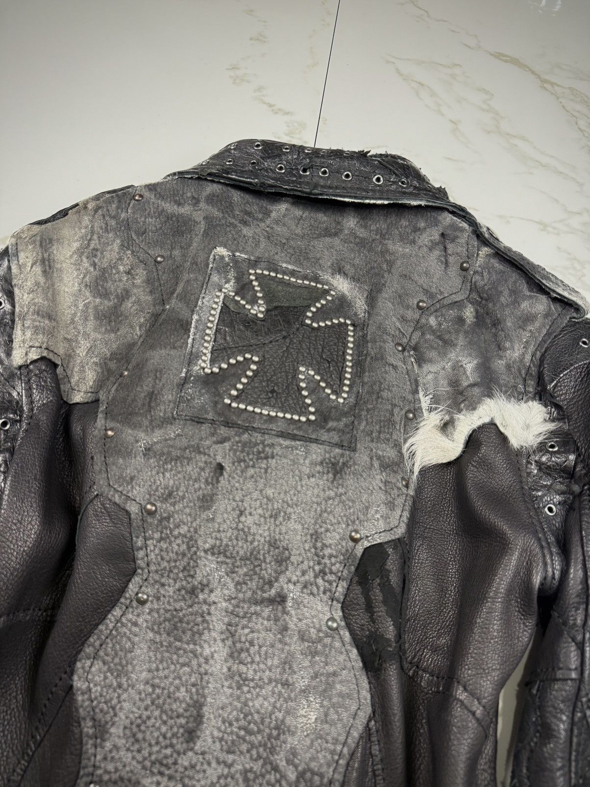 Yasuyuki Ishii Yasuyuki Ishii Leather Variation Patchwork Rider Jacket Size US S / EU 44-46 / 1 - 6 Thumbnail