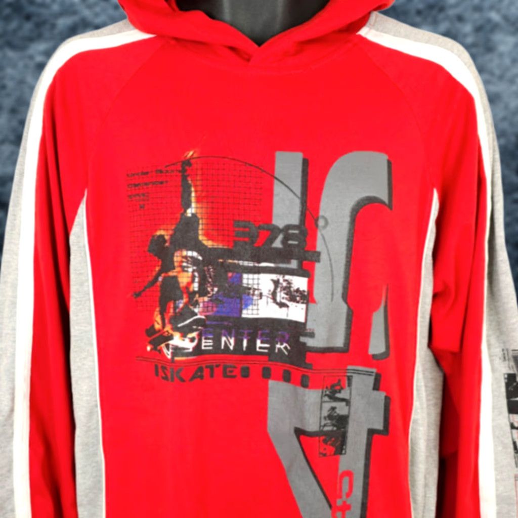 Vintage VINTAGE No Boundaries Skater T Shirt Hoodie Mens Size M Red 90s Y2K Skateboard Shirt Mens Red 90s Y2K Skateboard Size US M / EU 48-50 / 2 - 1 Thumbnail
