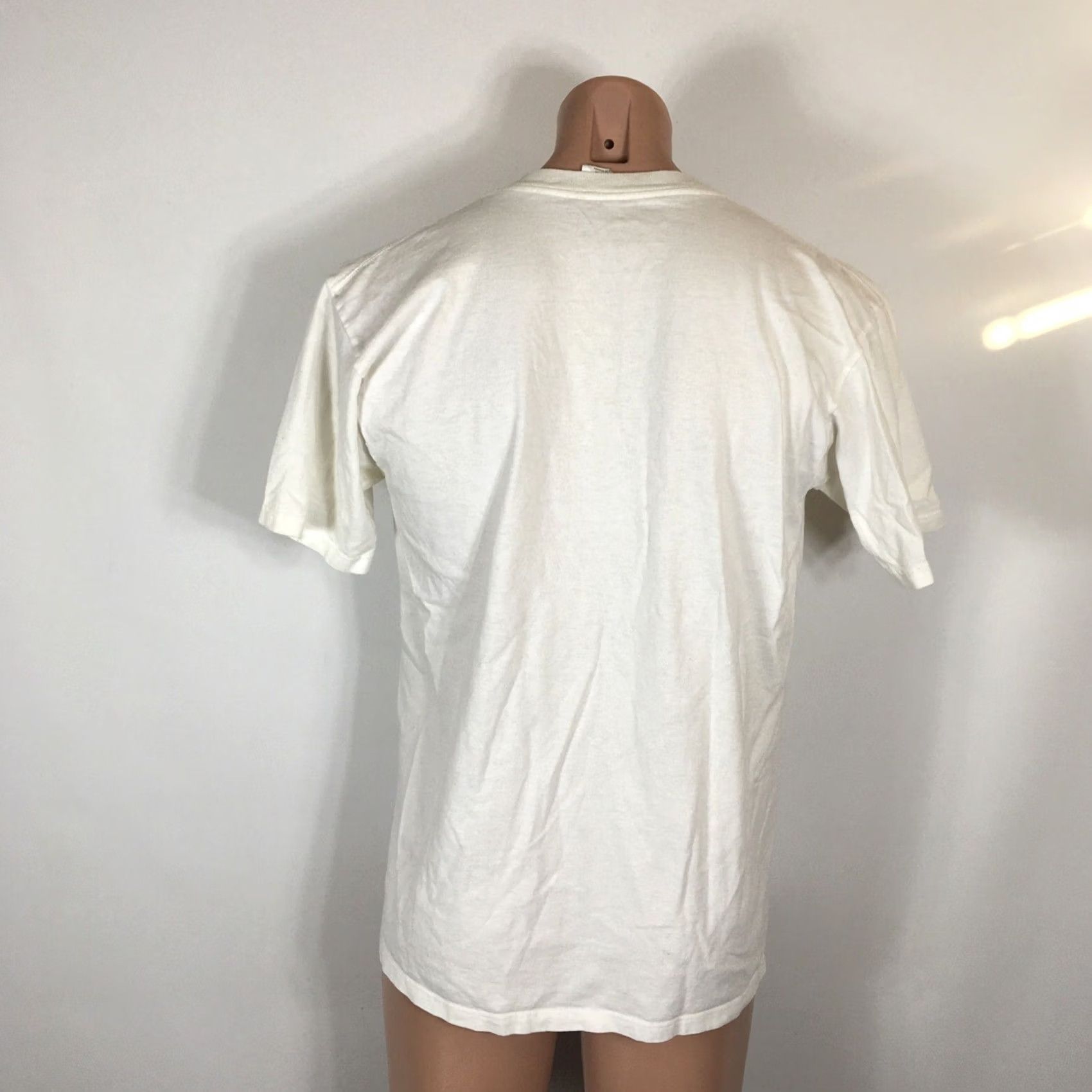 Vintage VINTAGE 1990s FREEDOM FLIGHT AMERICA T-SHIRT LG Men White 100% Cotton END OF WORLD WAR II FL Robinson Size US L / EU 52-54 / 3 - 5 Thumbnail