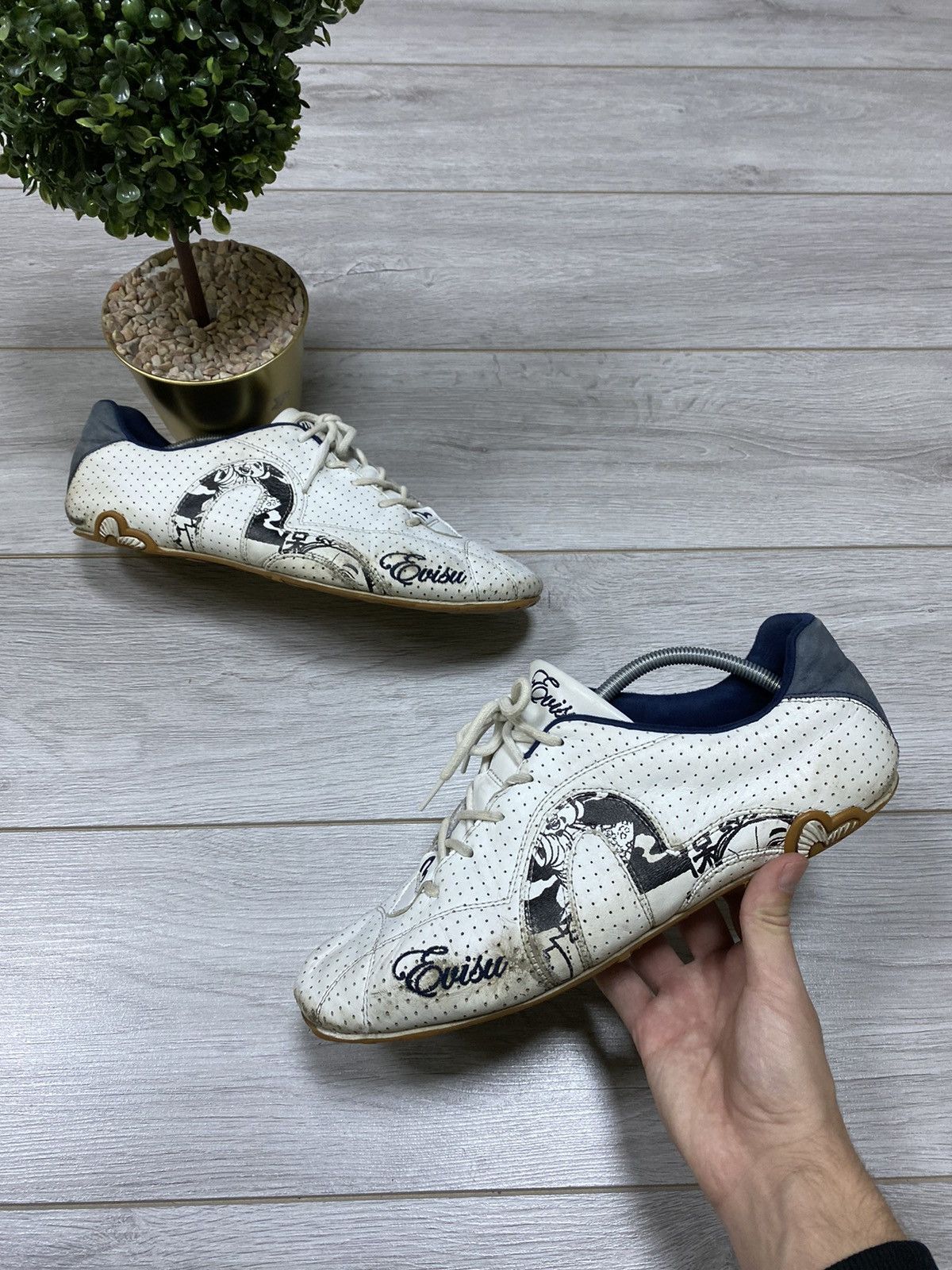 Evisu big seagull Low Top Sneakers monogram, image size:1200x1600