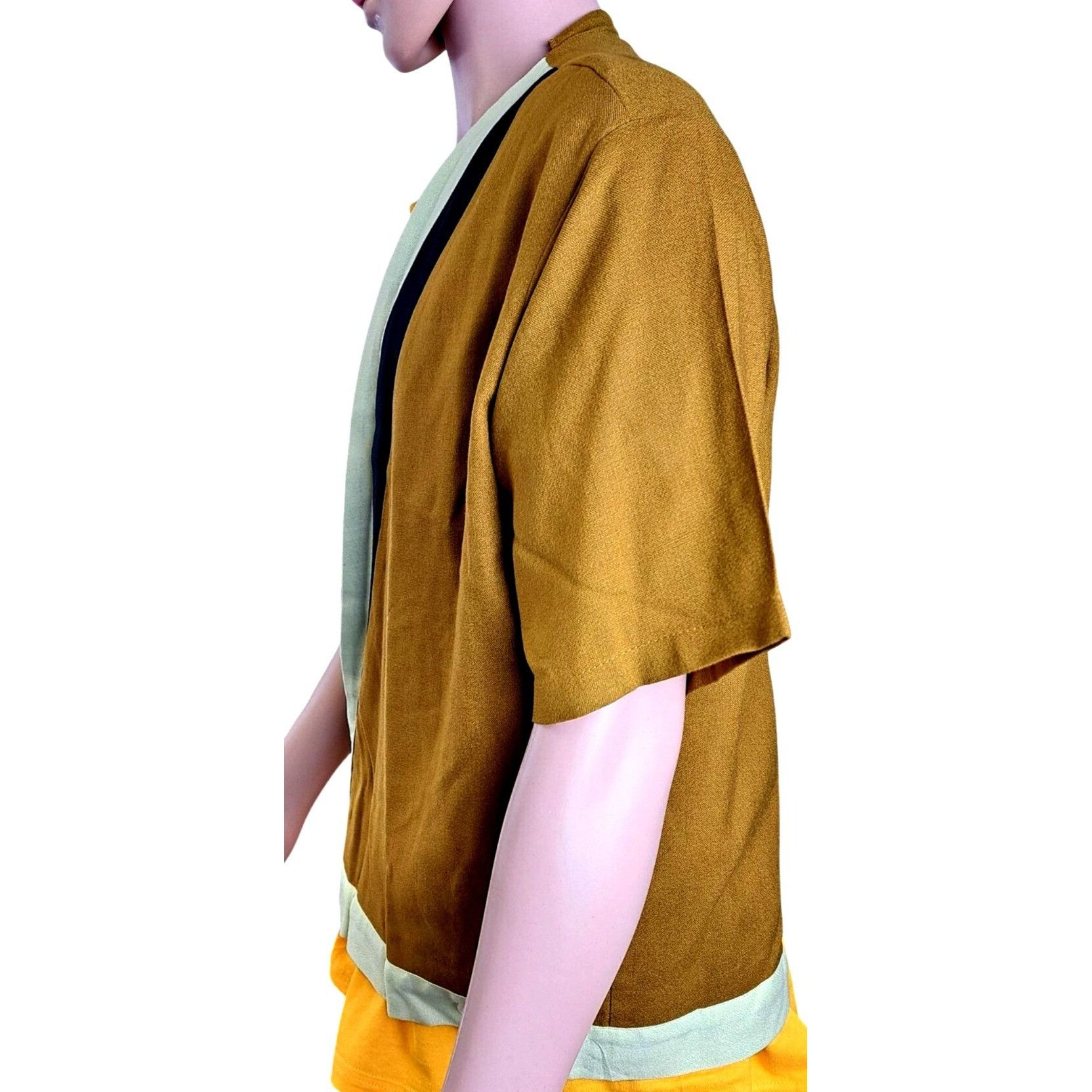 Vintage Vintage Wrap Shirt Mustard Brown Crossover Grandpa Atomic XL Size US XL / EU 56 / 4 - 5 Thumbnail
