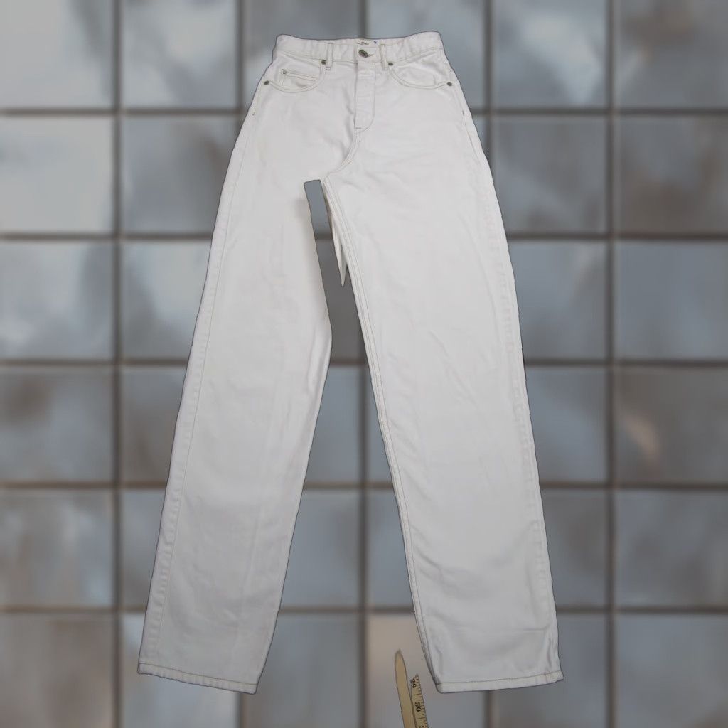 Vintage VINTAGE Isabel Marant Étoile Jeans Womens 32 High Rise Straight Leg Cotton White 90s Denim Size 24" / US 00 / IT 34 - 1 Thumbnail