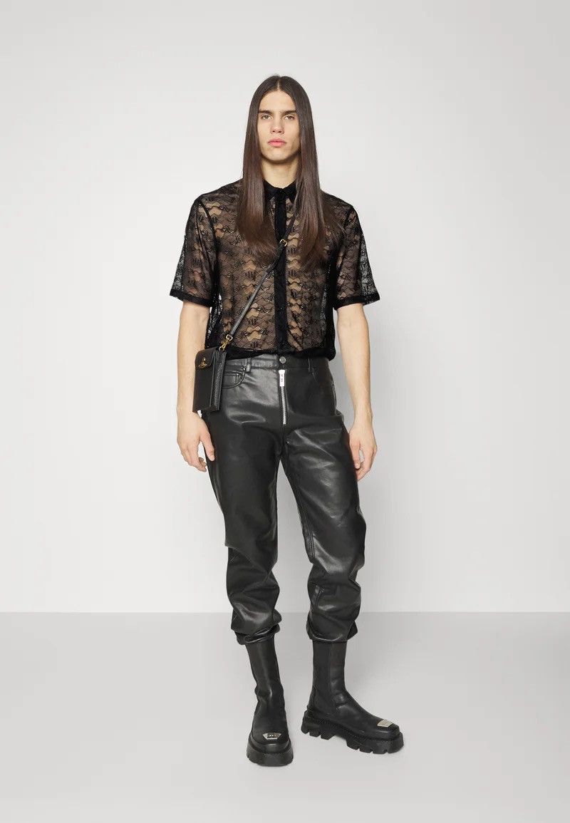 Han Kjobenhavn !DS! SS23 Han Kjobenhavn Lace Monogram Black Summer Shirt Size US M / EU 48-50 / 2 - 6 Thumbnail