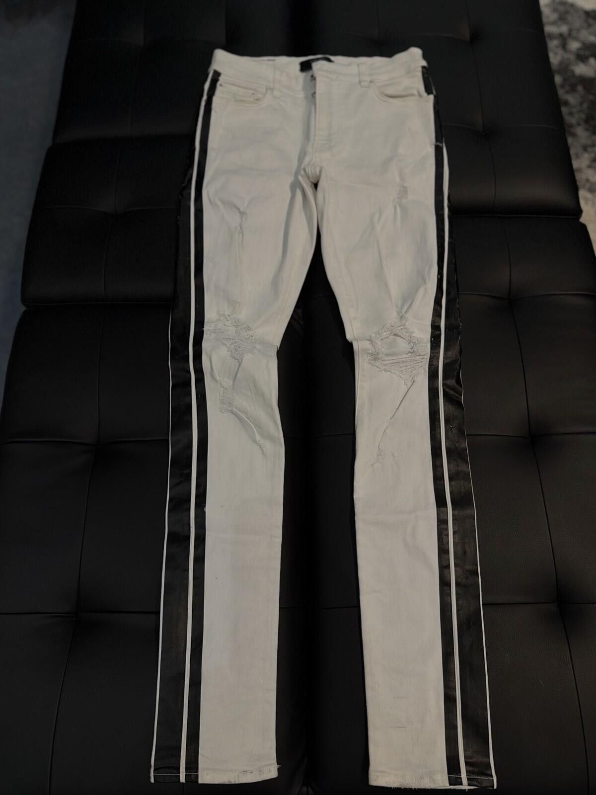 Amiri Size 30 - Amiri White Line Pants Jeans 100% Authentic Size US 30 / EU 46 - 1 Thumbnail
