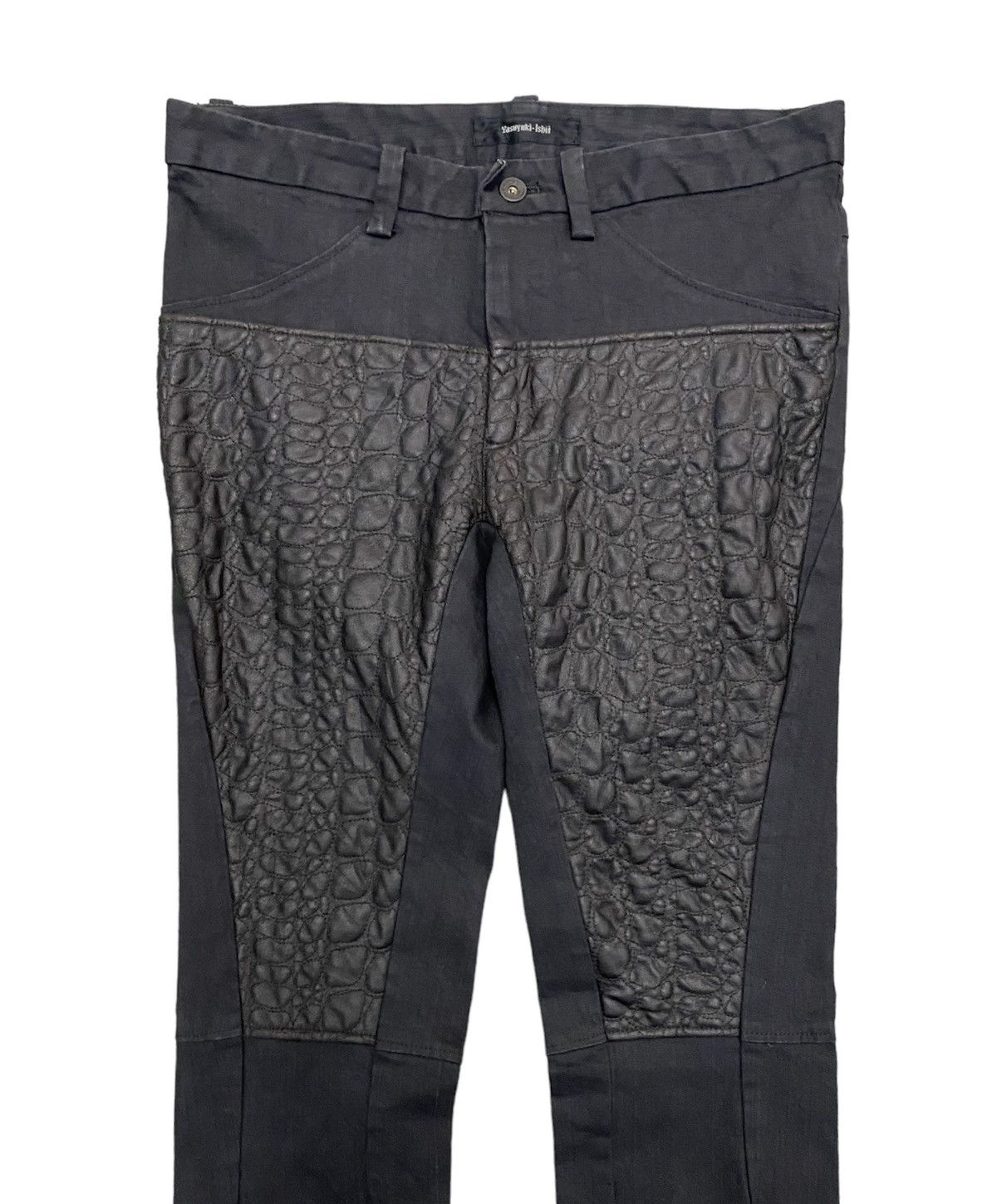image of Ss14 Yasuyuki Ishii Autre-Y Crocodile Pants in Black, Women's (Size 32)