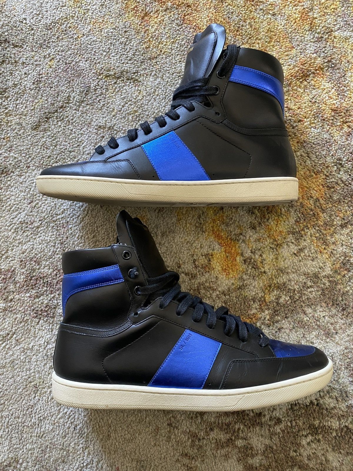 Saint Laurent Paris Court Classic Signature Sneaker SL10/H High Top Sneaker Size US 10.5 / EU 43-44 - 6 Thumbnail