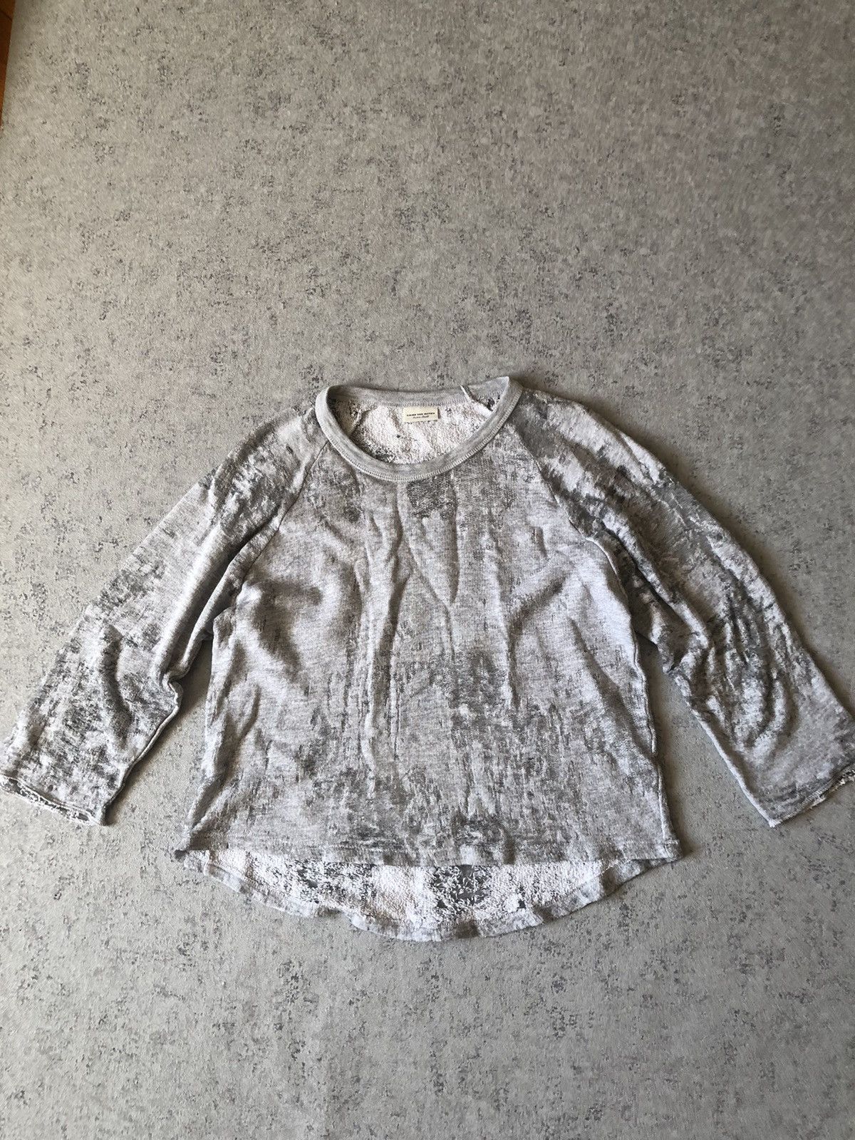 Designer × Dries Van Noten DRIES VAN NOTEN 2000’s PARTIAL MESH OVERSIZED SWEATSHIRT Size XS / US 0-2 / IT 36-38 - 1 Thumbnail