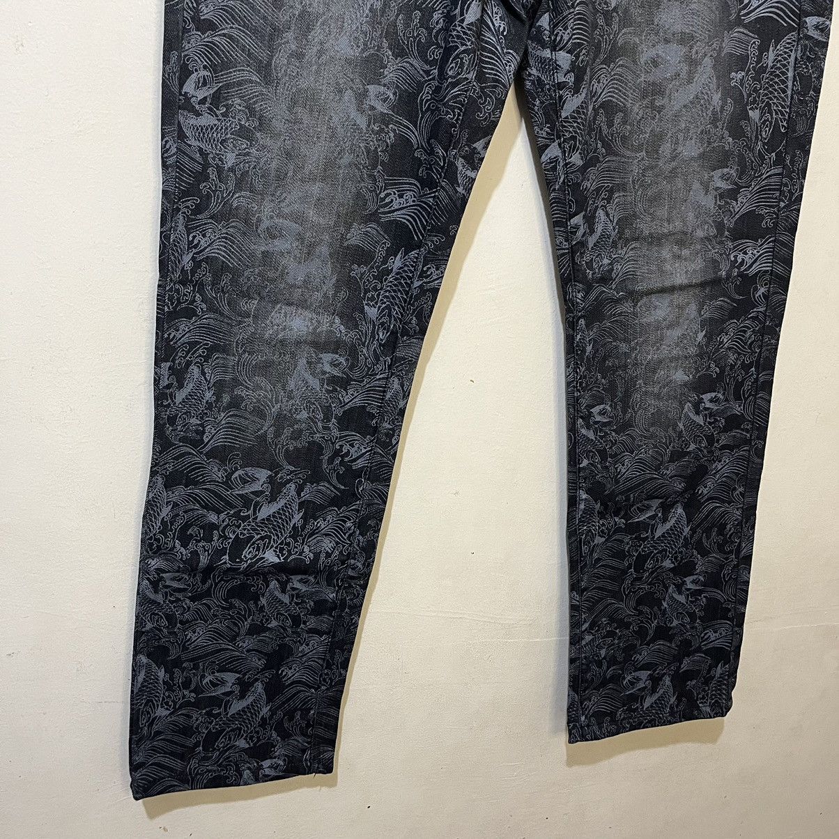Japanese Brand Korse by Rei Takahashi Koi Fish Button Fly Denim Pants Size US 32 / EU 48 - 5 Thumbnail