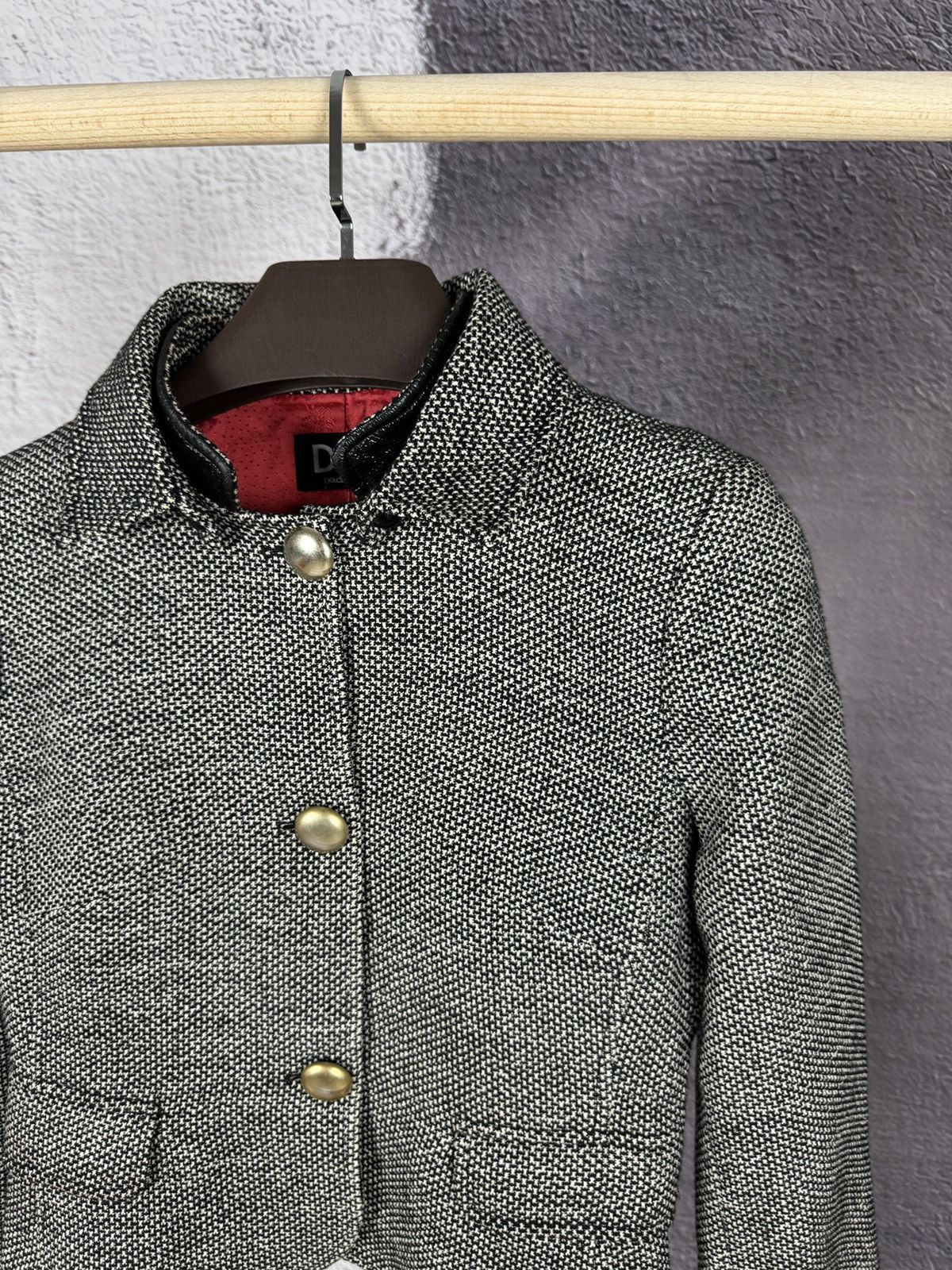 Dolce & Gabbana Dolce & Gabbana wool silk cotton grey short button jacket Size M / US 6-8 / IT 42-44 - 5 Thumbnail