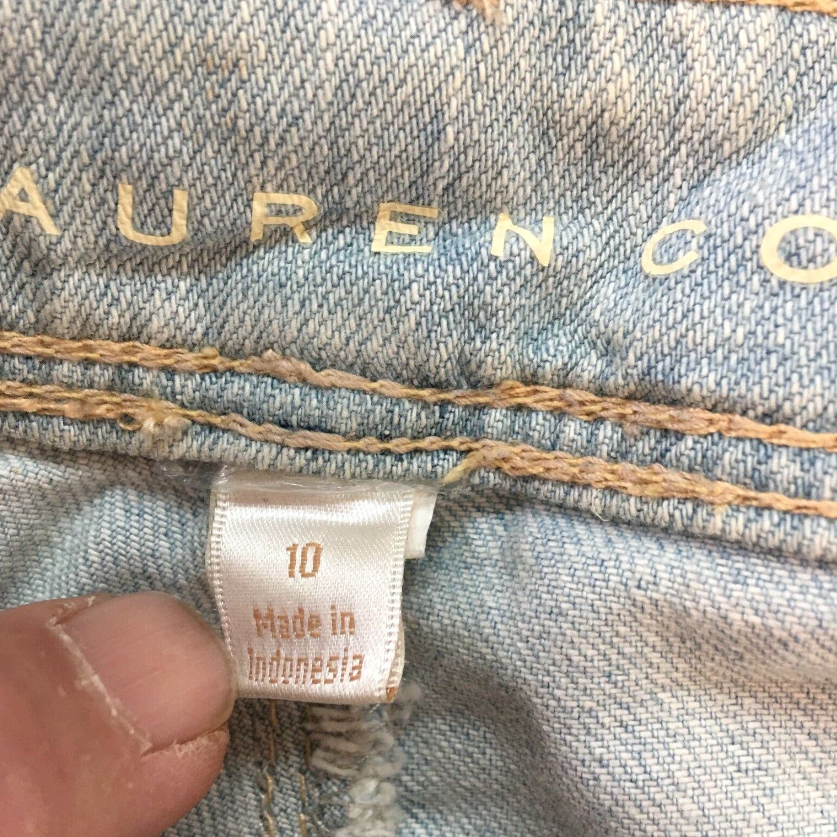 Vintage LC Lauren Conard Denim Jeans Women's 34X27 Size 10 Blue Casual Straight Regular Size 32" / US 10 / IT 46 - 6 Thumbnail