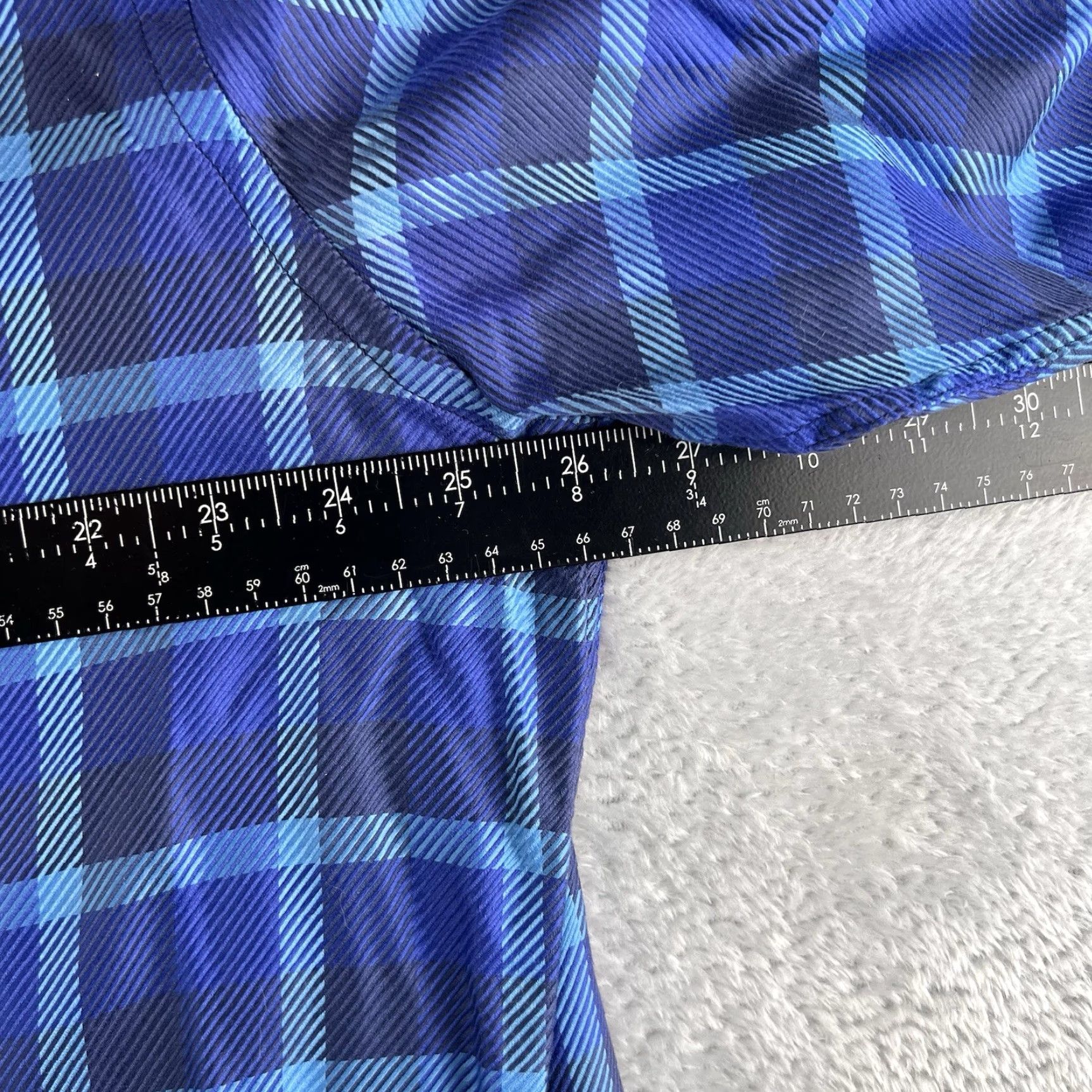 BUGATCHI VINTAGE Bugatchi Uomo Button-Up Shirt Mens XXL Blue Purple Long Sleeve Preppy Luxe Geometric Pattern Non-Iron Button-Down Collar Classic Knit Cotton Size US XXL / EU 58 / 5 - 6 Thumbnail