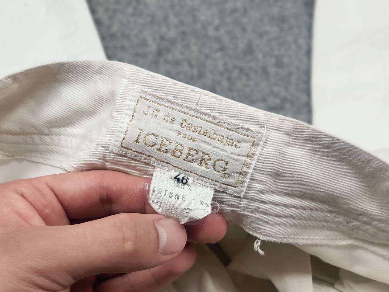 Jean Charles De Castelbajac Vintage Iceberg by J.C. Castelbajac Logo Cargo Cotton Pants Size 32" / US 10 / IT 46 - 11 Thumbnail