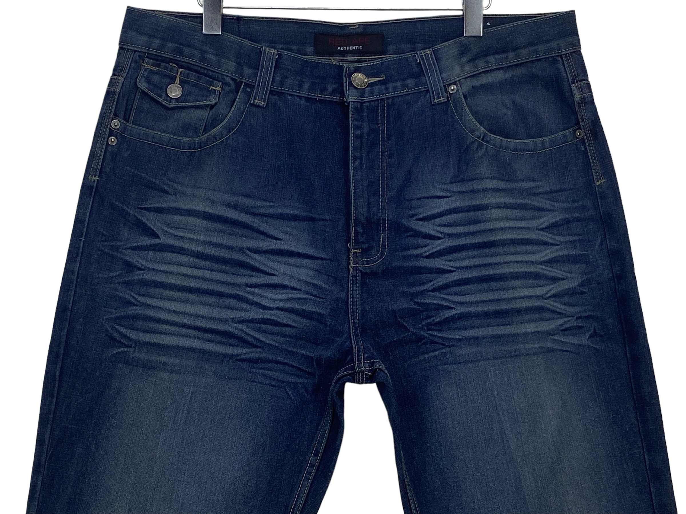 Japanese Brand Red Ape Denim Jeans Hip Hop Baggy Skateboards Jeans Size US 39 - 3 Thumbnail