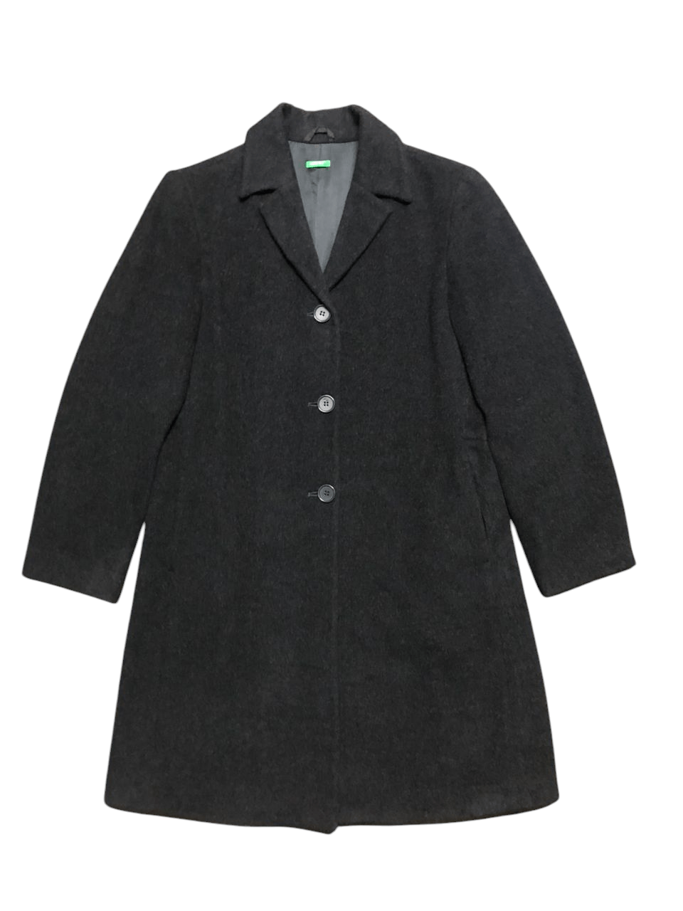 United Colors Of Benetton United Colors Of Benetton Wool Trenchcoat Black Size M / US 6-8 / IT 42-44 - 1 Thumbnail