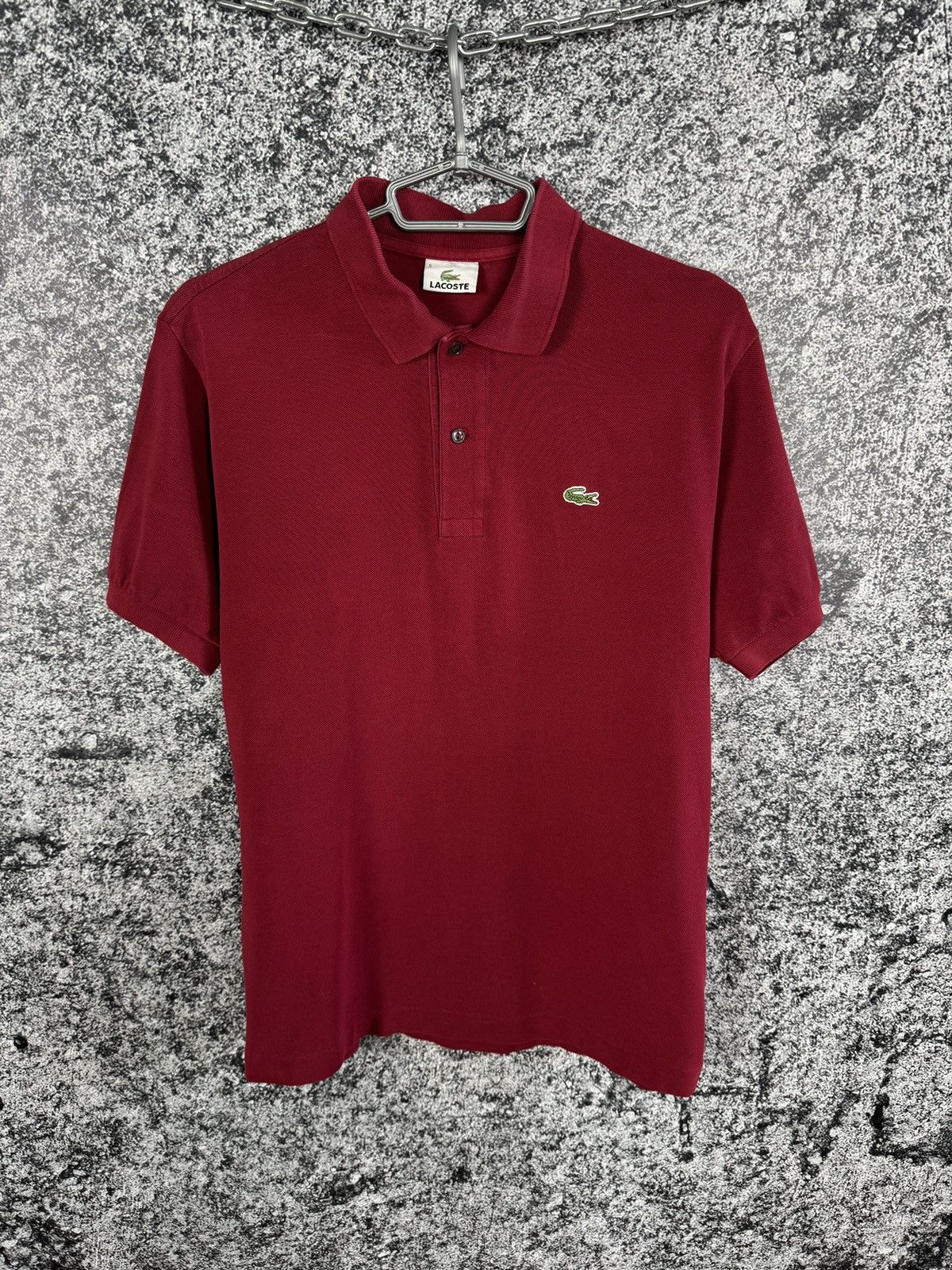 Lacoste Men’s Lacoste Vintage Polo Shirt Burgundy Luxury Size 5 Size US L / EU 52-54 / 3 - 1 Thumbnail