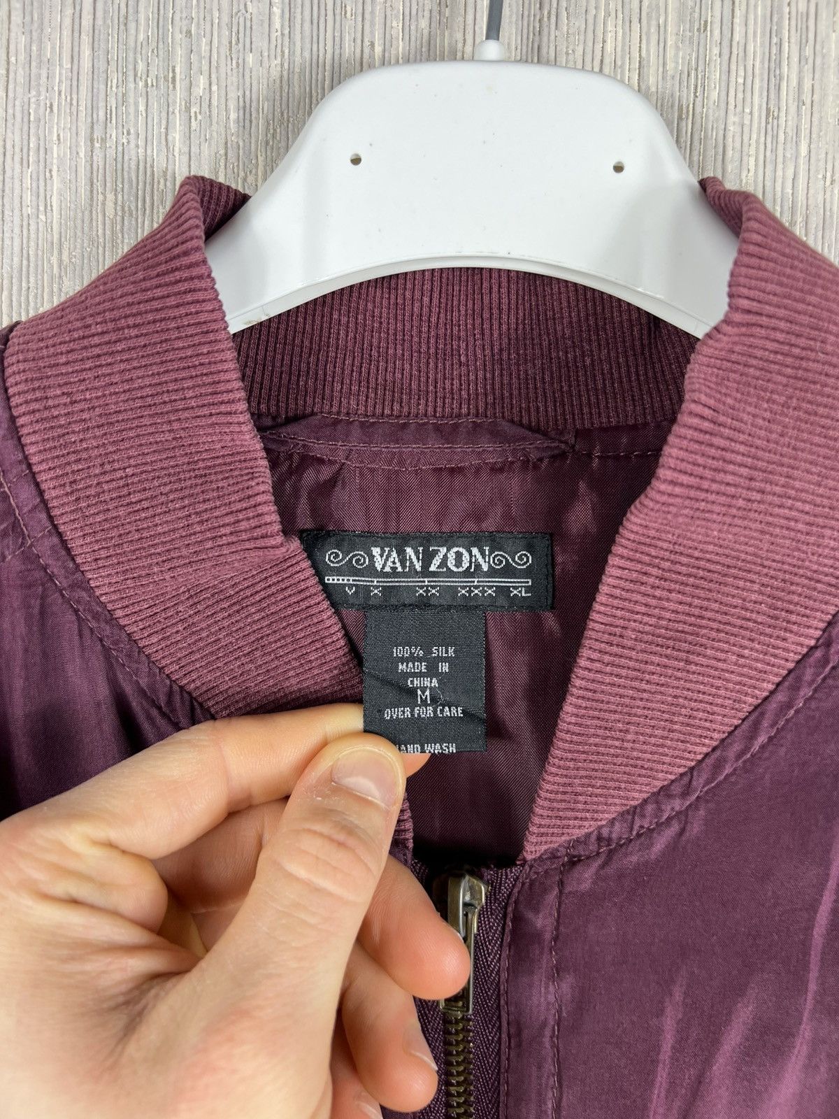 Japanese Brand Vintage 90s Van Zon 100% silk bomber zip jacket y2k japanese Size US M / EU 48-50 / 2 - 12 Thumbnail