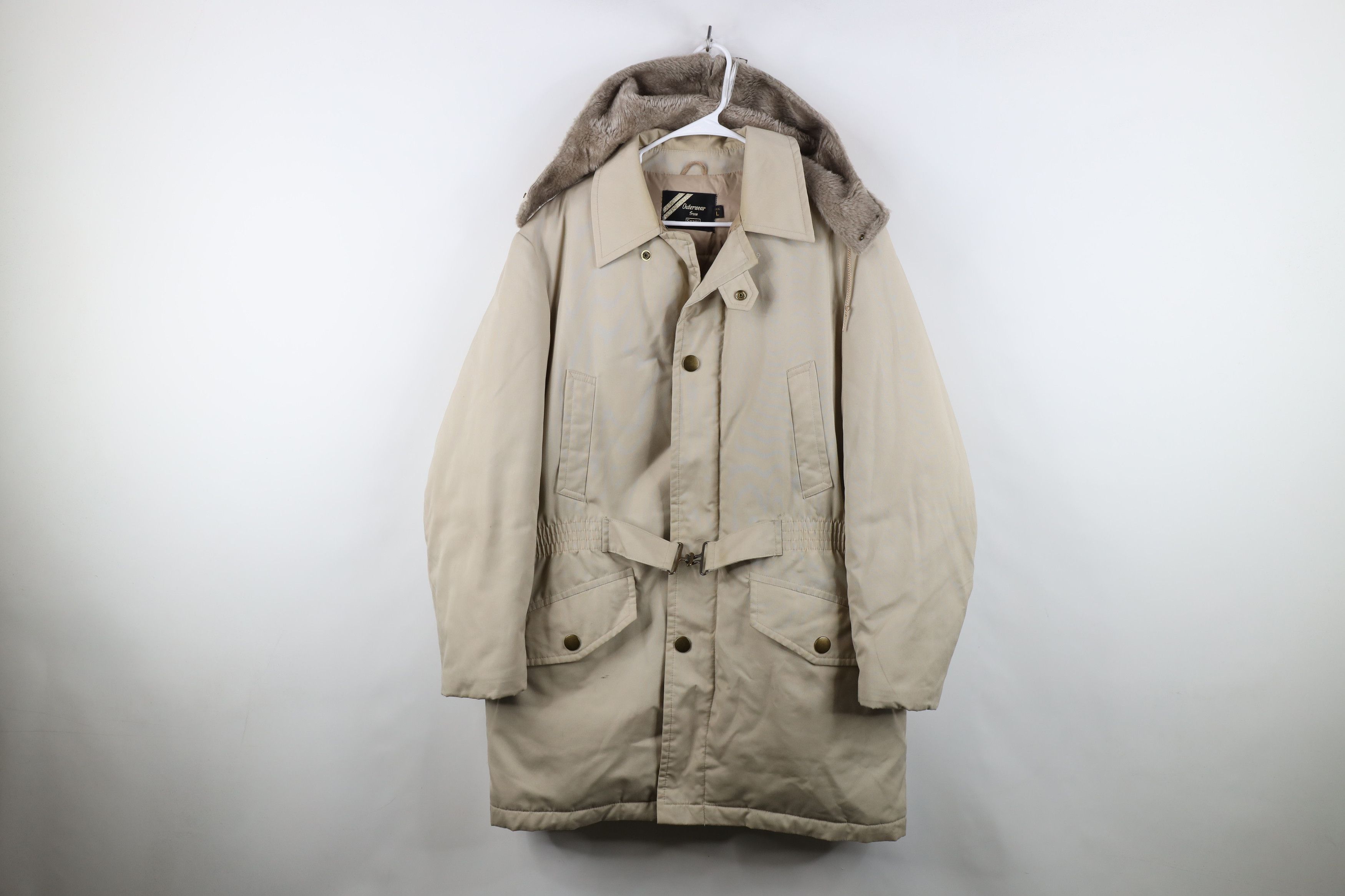 Vintage Vintage 70s Streetwear Belted Duck Down Puffer Trench Coat Size US L / EU 52-54 / 3 - 1 Thumbnail
