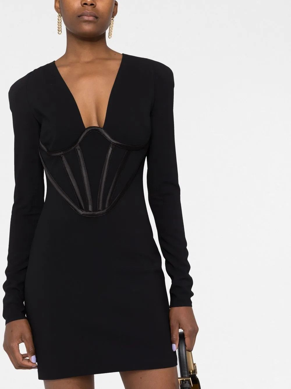 Versace o1y0226 Mini Dress in Black Size M / US 6-8 / IT 42-44 - 5 Thumbnail