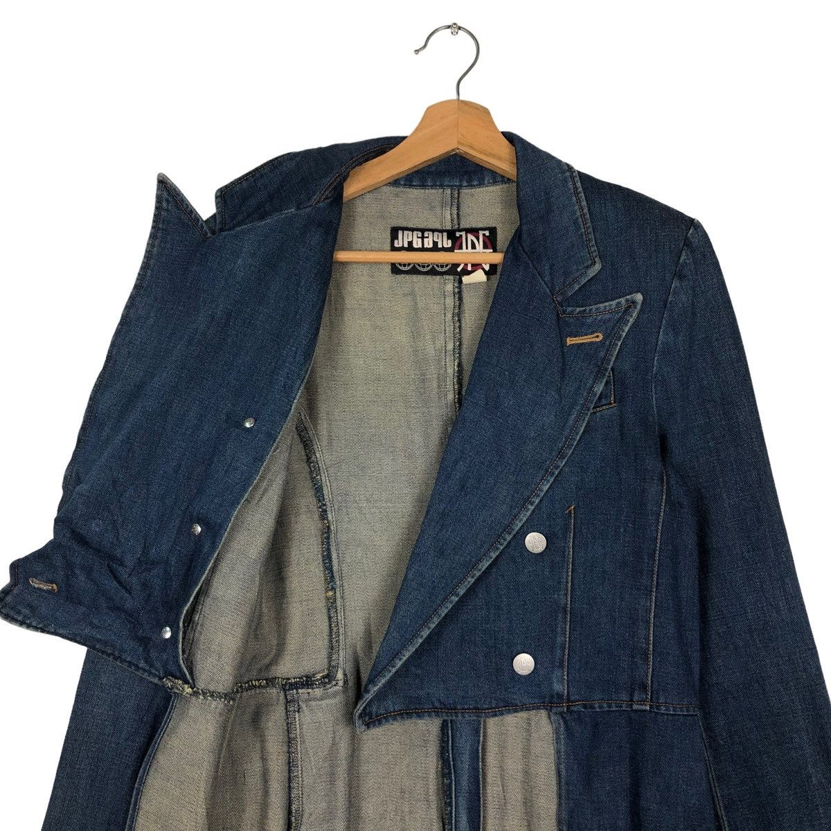 Jean Paul Gaultier 🔥VINTAGE JEAN PAUL GAULTIER LONG DENIM JACKET Size S / US 4 / IT 40 - 13 Thumbnail