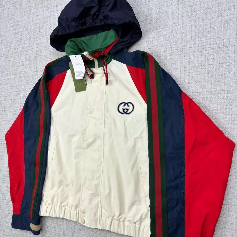 Gucci Gucci Logo pattern high-necked straight long-sleeved jacket Size US M / EU 48-50 / 2 - 2 Thumbnail