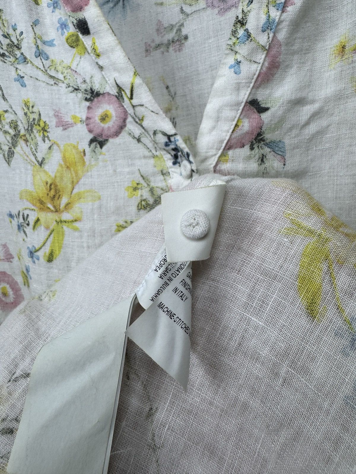 120% Lino 120% Lino Flax Linen floral flower pattern midi dress Size M / US 6-8 / IT 42-44 - 9 Thumbnail