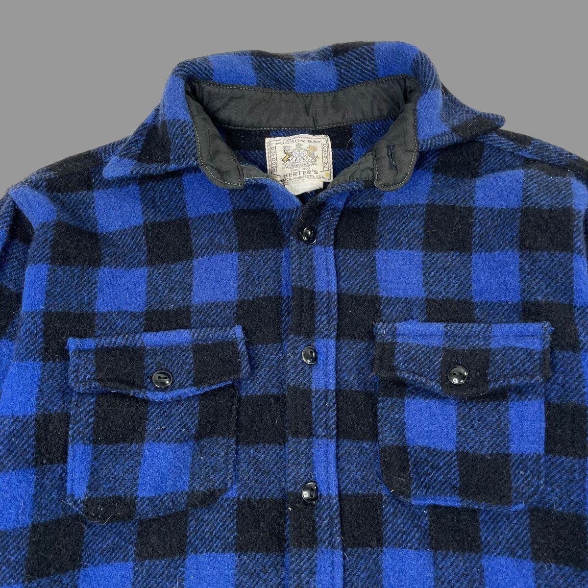 Hudsons Bay × Vintage Vintage Hudson Bay wool flannel shirt Size US L / EU 52-54 / 3 - 4 Thumbnail