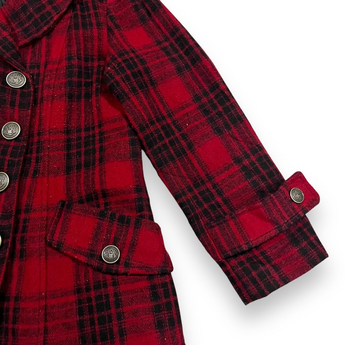 If Six Was Nine × Japanese Brand × Le Grande Bleu (L.G.B.) 🇯🇵 JAPANESE BRAND TARTAN WOOL PEACOAT Size L / US 10 / IT 46 - 5 Thumbnail