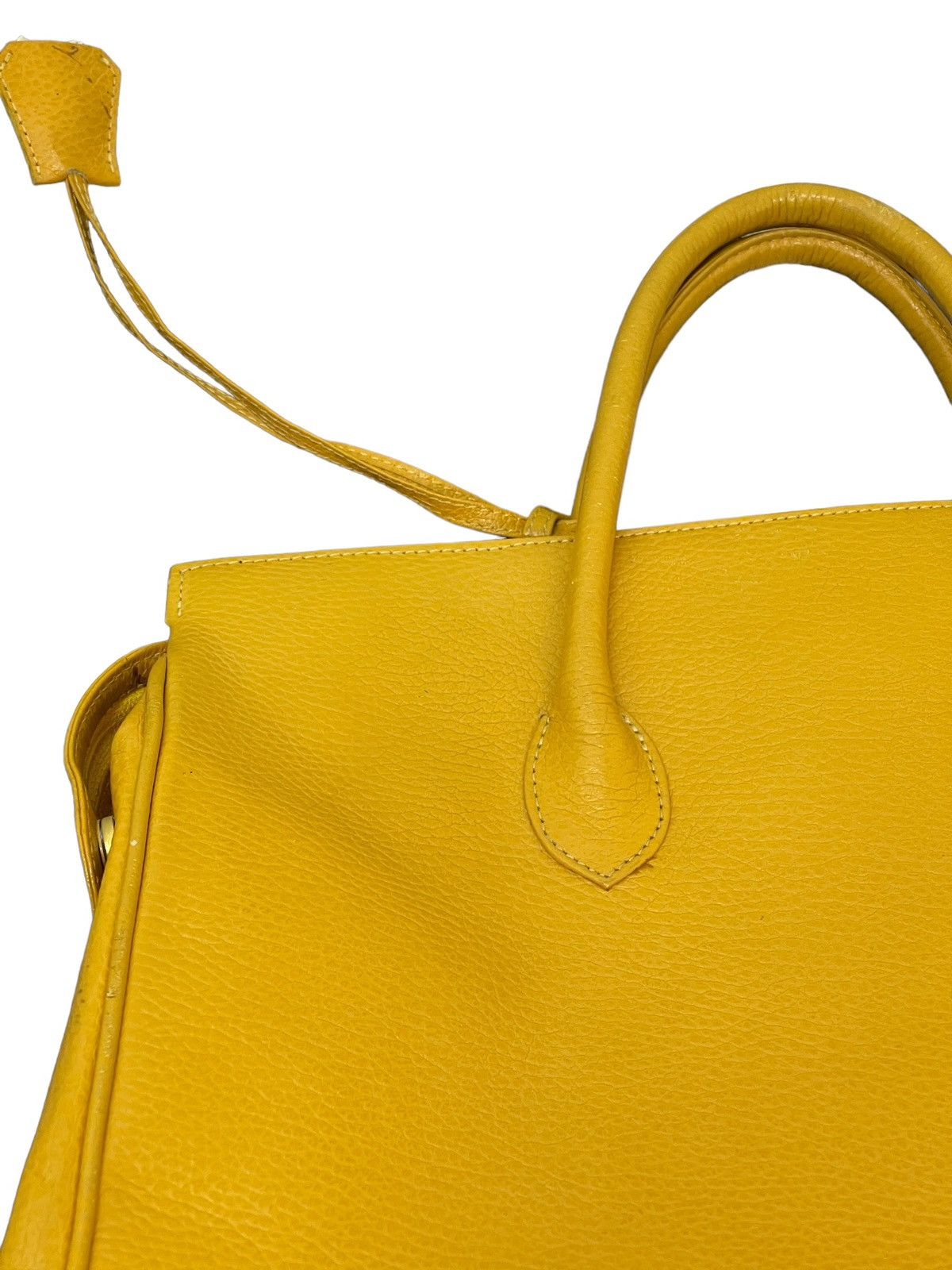 Japanese Brand Birkin Bag Leather Vintage Unknown Handmade Custom 1🟩 Size ONE SIZE - 21 Thumbnail