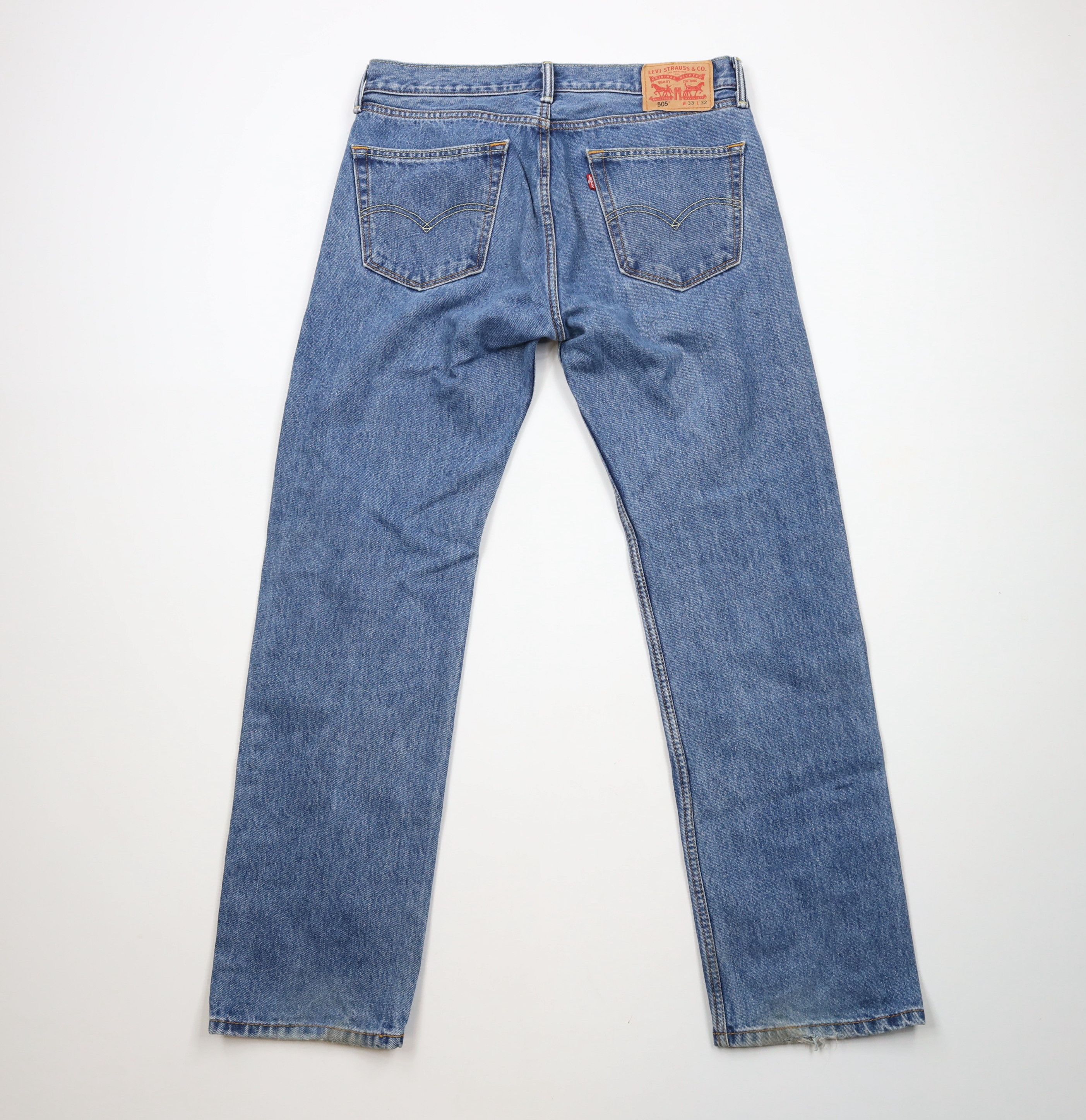 Levi's × Vintage Vintage Y2K Levis 505 Regular Fit Denim Jeans Blue Cotton Size US 33 - 12 Thumbnail