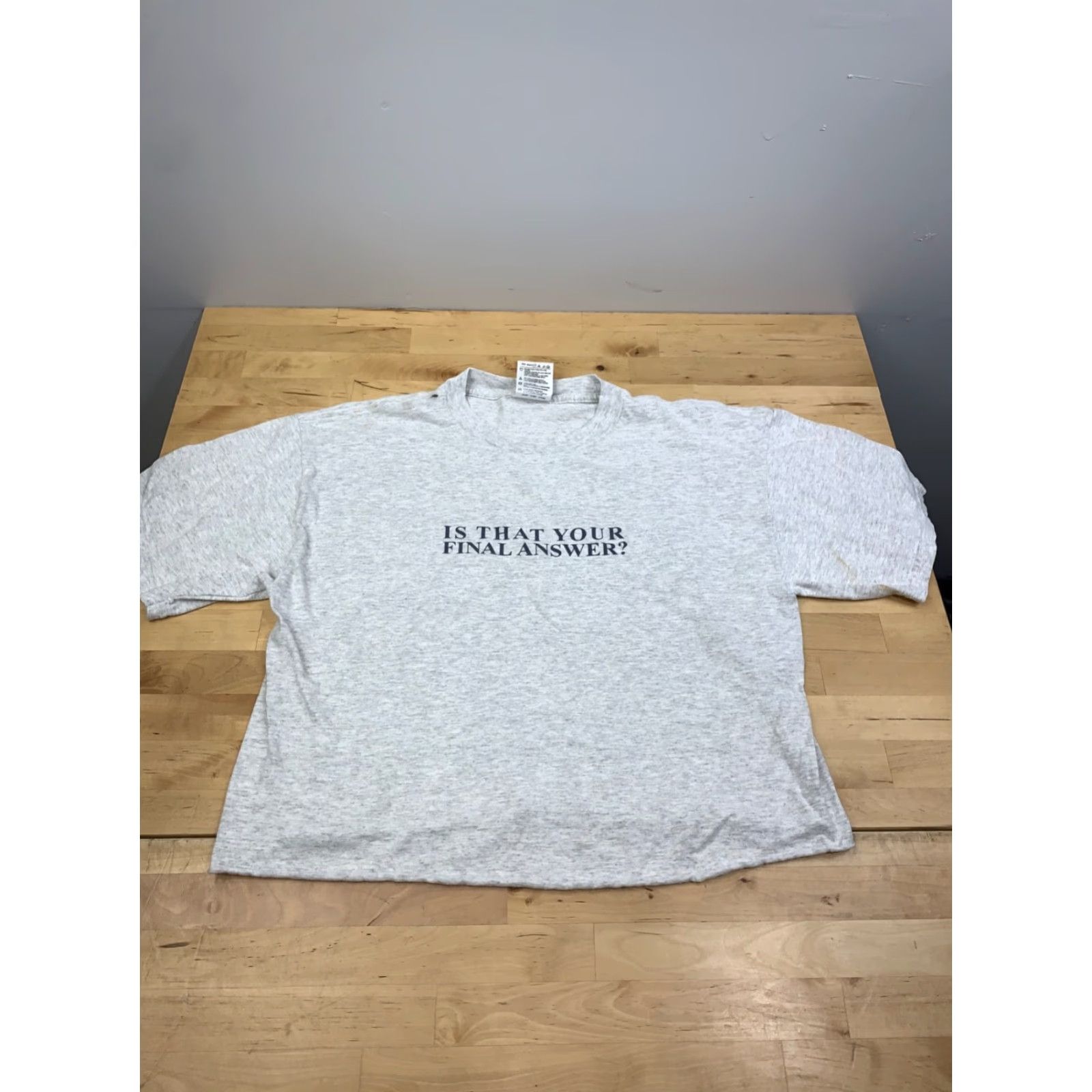 Vintage VINTAGE Is That Your Final Answer Shirt Men L Gray Nike Size US L / EU 52-54 / 3 - 4 Thumbnail